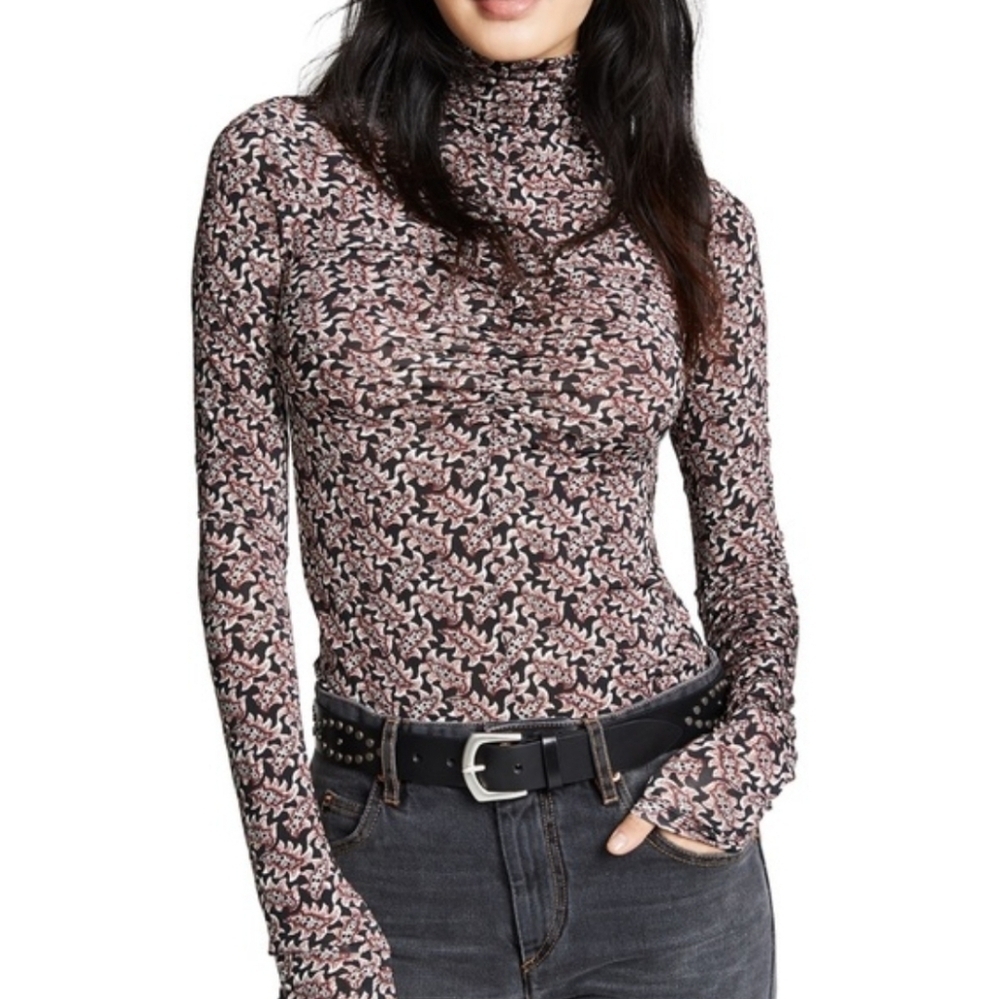 Isabel Marant Truey Abstract Jersey Top Sz 40 US sz 8
